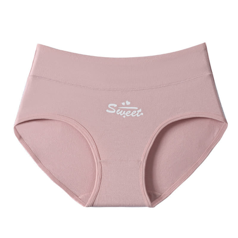 Baumwollslips mit hoher Taille und Love-Print (3er-Pack)