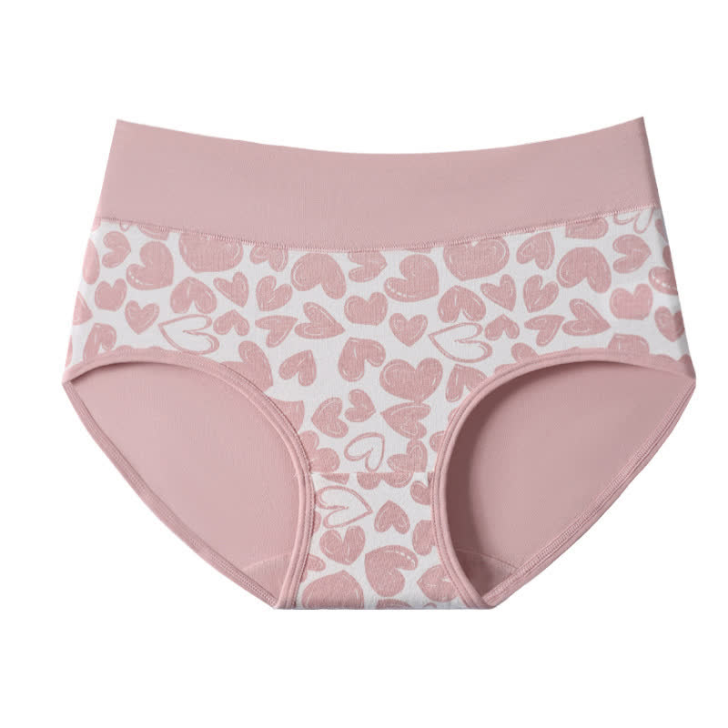 Baumwollslips mit hoher Taille und Love-Print (3er-Pack) - A - 4XL - image 4