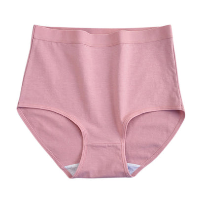 Einfarbige Slips aus weicher Baumwolle mit hoher Taille und atmungsaktivem Stoff (3er-Pack) - Dunkelrosa - 3XL - image 3