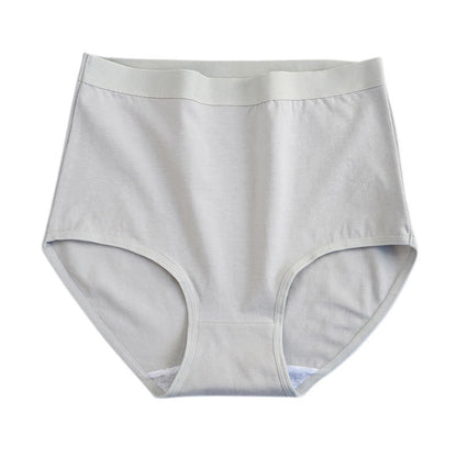 Einfarbige Slips aus weicher Baumwolle mit hoher Taille und atmungsaktivem Stoff (3er-Pack) - Grau - 3XL - image 6