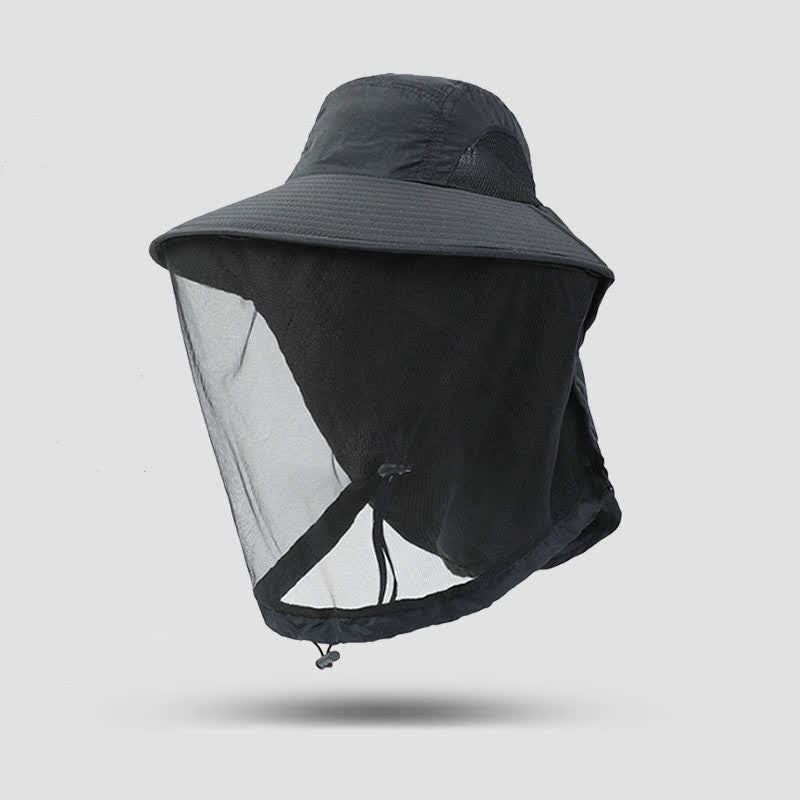 Sonnenschutz-Atmungsaktiver Bucket Hat mit breiter Krempe - Schwarz - Einheitsgröße - image 4