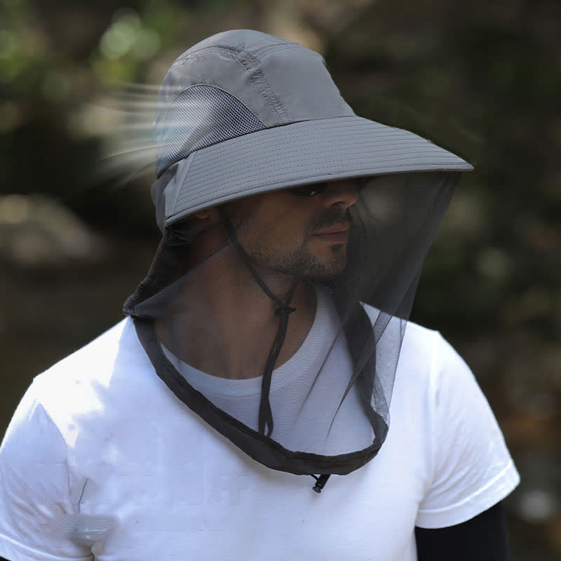 Sonnenschutz-Atmungsaktiver Bucket Hat mit breiter Krempe - image 3