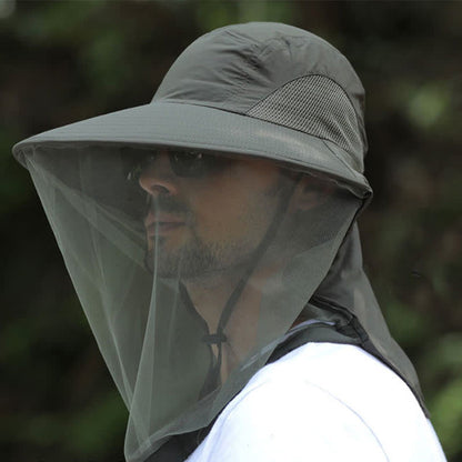 Sonnenschutz-Atmungsaktiver Bucket Hat mit breiter Krempe - image 0