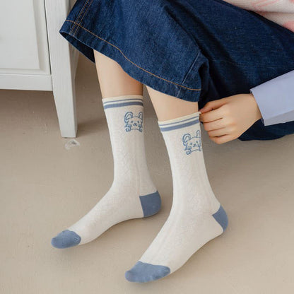 Baumwoll-Viertel-Socken mit Cartoon-Kaninchen-Aufdruck (4 Paar) - image 12