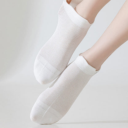 Dünne, schweißabsorbierende, atmungsaktive Söckchen aus Netzstoff aus Baumwolle (6 Paar)