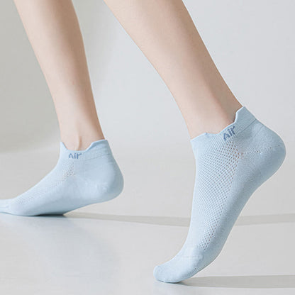 Dünne, schweißabsorbierende, atmungsaktive Söckchen aus Netzstoff aus Baumwolle (6 Paar)