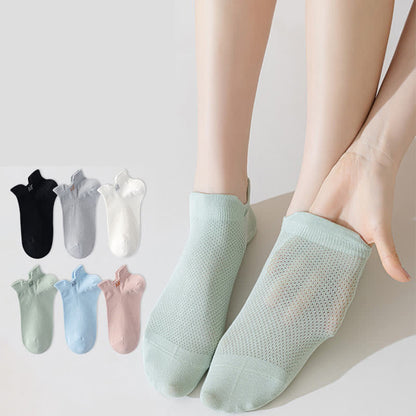 Dünne, schweißabsorbierende, atmungsaktive Söckchen aus Netzstoff aus Baumwolle (6 Paar)