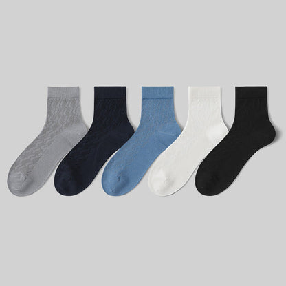 Dünne, atmungsaktive Mesh-Viertel-Socken mit kühlem Tragegefühl (5 Paar)