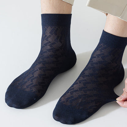 Dünne, atmungsaktive Mesh-Viertel-Socken mit kühlem Tragegefühl (5 Paar)