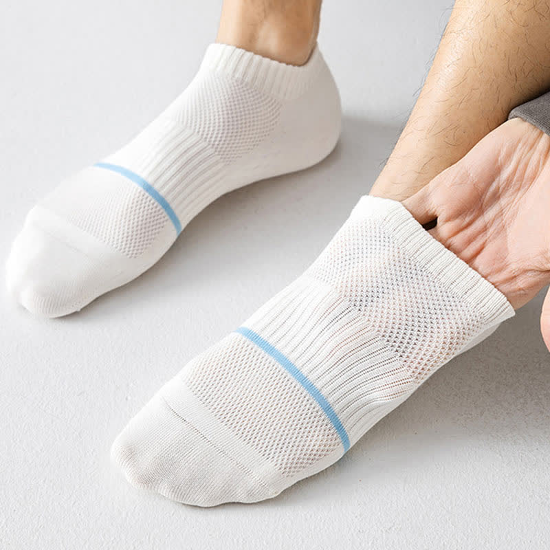 Füßlinge aus Baumwollnetzgewebe mit Wabenstruktur an der Unterseite (6 Paar)