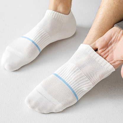Füßlinge aus Baumwollnetzgewebe mit Wabenstruktur an der Unterseite (6 Paar)