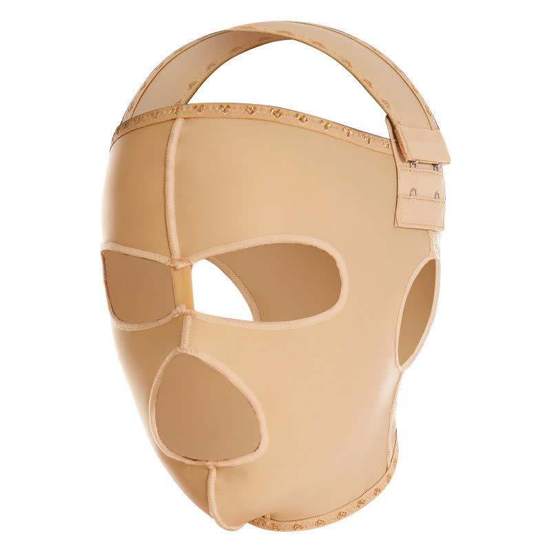 Kopfbedeckung zur Gesichtskompression nach Operationen