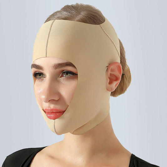 Kopfbedeckung zur Gesichtskompression zur Kinnunterstützung nach Operationen - Nackt - 2XL - image 0