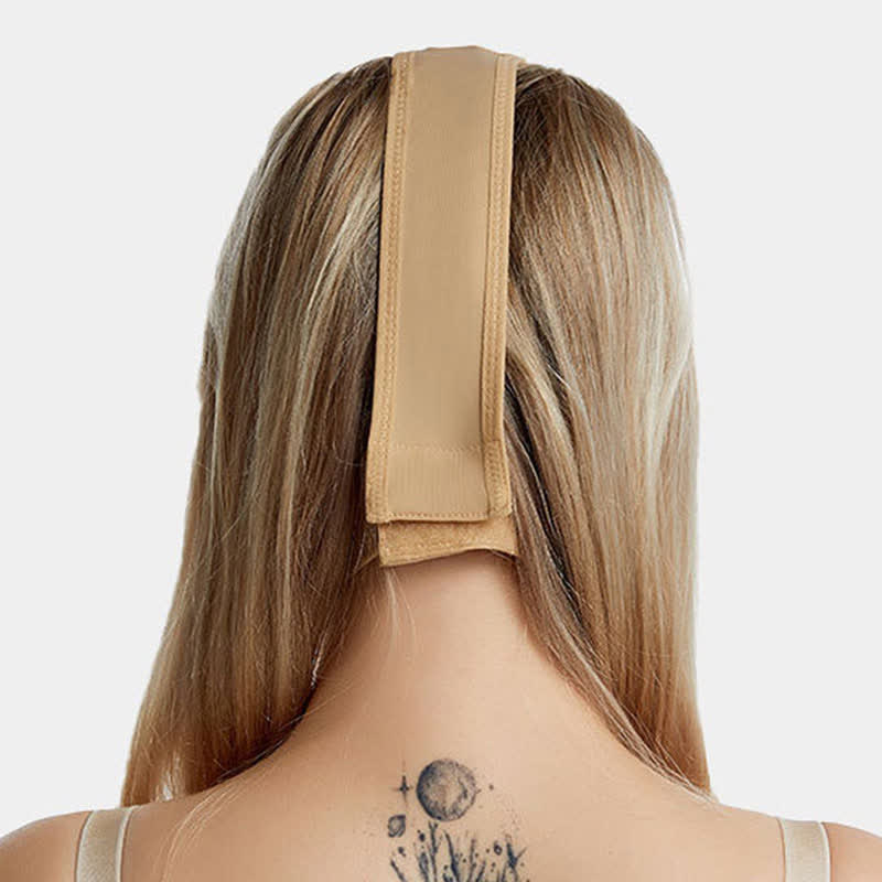 Hochelastische Kompressionsmanschette für Kinn und Hals nach Operationen