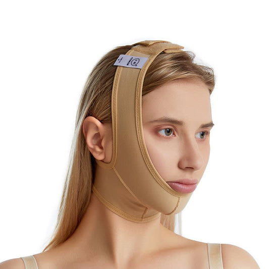 Hochelastische Kompressionsmanschette für Kinn und Hals nach Operationen - Nackt - 2XL - image 0
