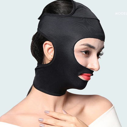 Einfarbige V-Face-Kopfbedeckung für die Zeit nach Operationen - Schwarz - 3XL - image 6