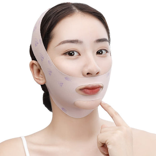 Stretch-Kompressions-Gesichtsmaske - Rosa - Einheitsgröße - image 0