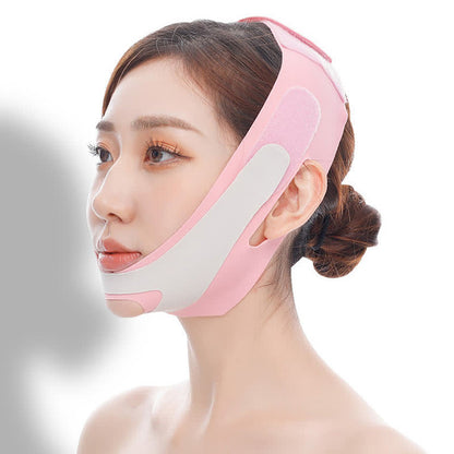Elastische V-Face-Konturmaske mit elastischem Band - Rosa - Einheitsgröße - image 1