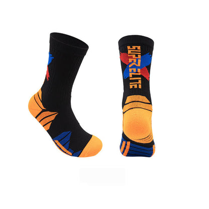 Gepolsterte Basketball-Viertel-Socken mit Farbblock-Muster (7 Paar)
