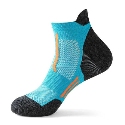 Sport-Kompressionssöckchen mit Farbblock-Muster (5 Paar) - Blau - EU38-44 (US5-10) - image 9