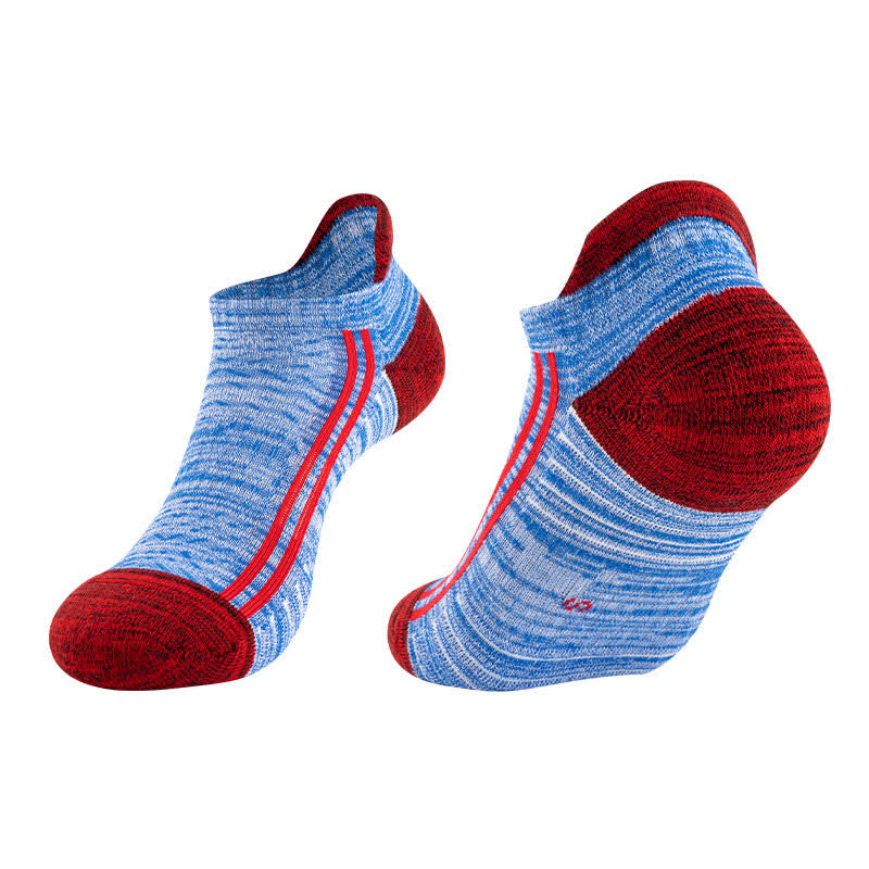Atmungsaktive Laufsocken aus Baumwolle im Farbblock-Design (6 Paar)