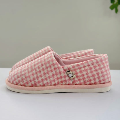 Karierte, rutschfeste, leichte Hausschuhe