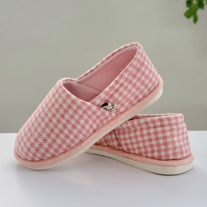 Karierte, rutschfeste, leichte Hausschuhe