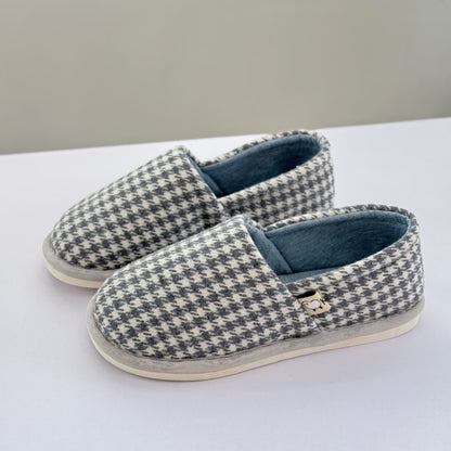 Karierte, rutschfeste, leichte Hausschuhe