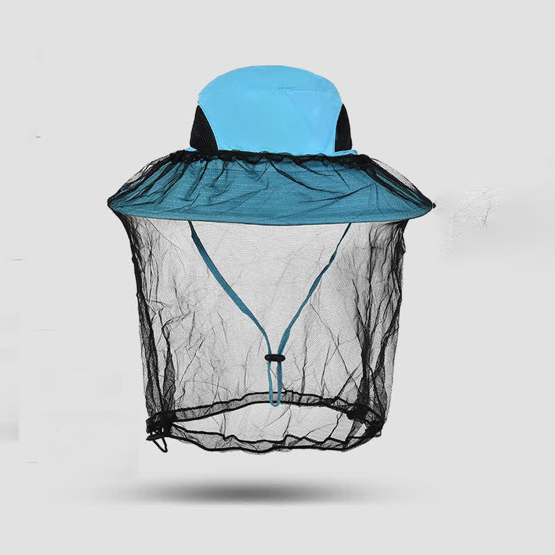 Sonnenschutz- und Anti-Mücken-Eimerhut für den Außenbereich - Himmelblau - Einheitsgröße - image 2