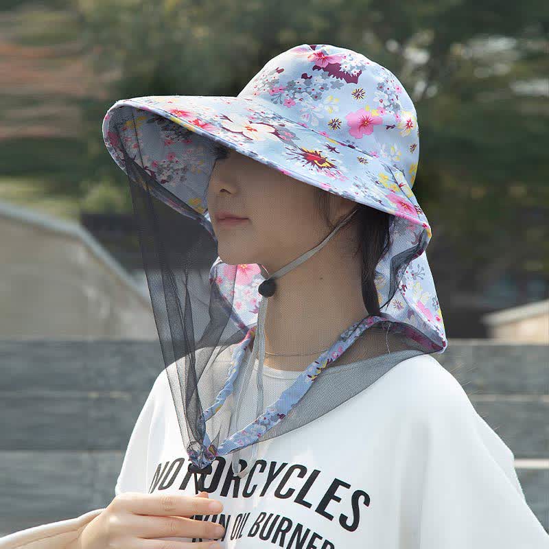 Outdoor-Bucket-Hut mit breiter Krempe und Blumenmuster - image 5