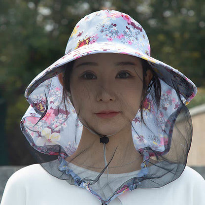 Outdoor-Bucket-Hut mit breiter Krempe und Blumenmuster - B - Einheitsgröße - image 4