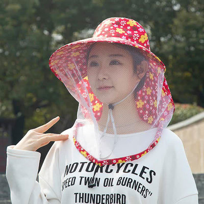 Outdoor-Bucket-Hut mit breiter Krempe und Blumenmuster - image 1