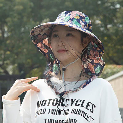 Outdoor-Bucket-Hut mit breiter Krempe und Blumenmuster - image 10