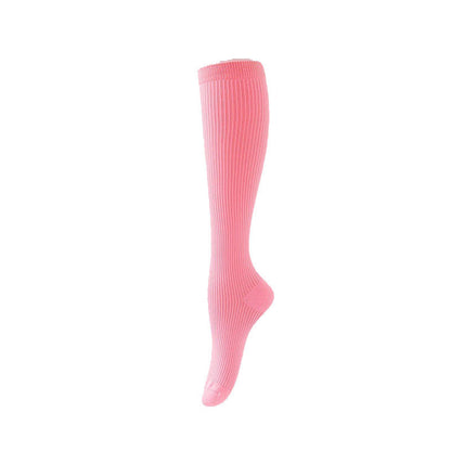 Sportliche Kompressionssocken mit vertikalen Streifen in Bonbonfarbe (7 Paar) - Hellrosa - L/XL - image 6