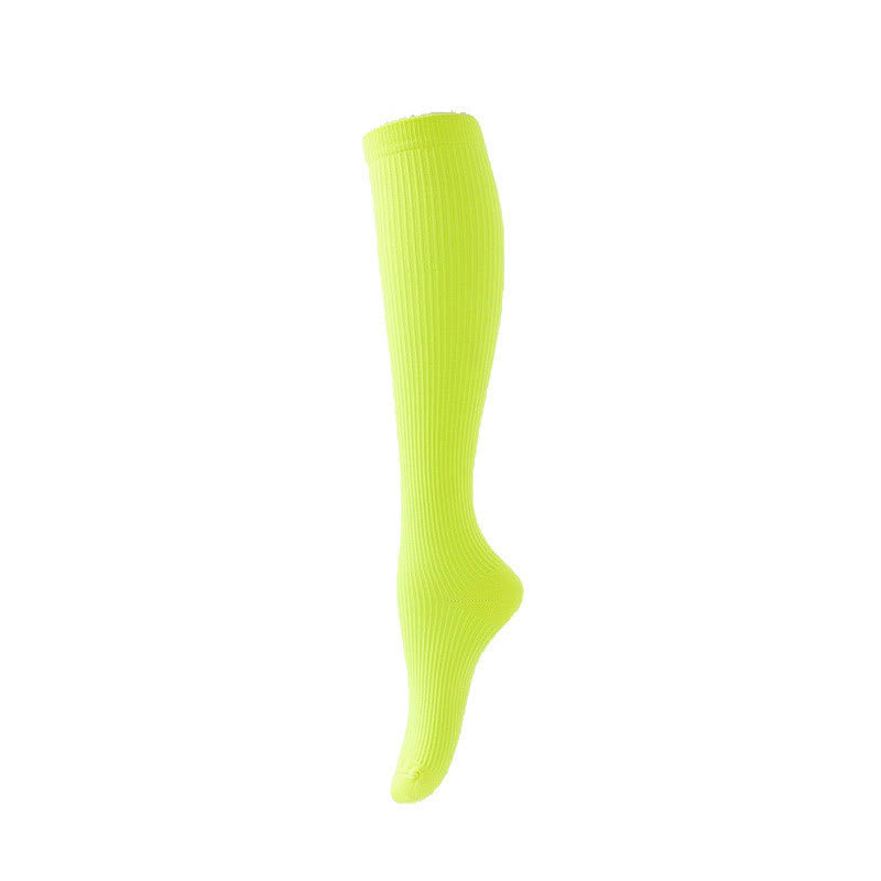 Sportliche Kompressionssocken mit vertikalen Streifen in Bonbonfarbe (7 Paar) - Grün - L/XL - image 9
