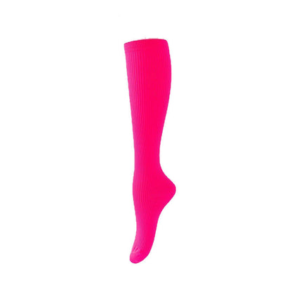 Sportliche Kompressionssocken mit vertikalen Streifen in Bonbonfarbe (7 Paar) - Rose - L/XL - image 10