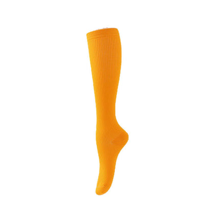 Sportliche Kompressionssocken mit vertikalen Streifen in Bonbonfarbe (7 Paar) - Orange - L/XL - image 11