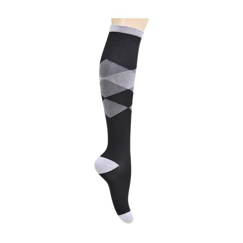Kompressionsstrümpfe mit geometrischem Aufdruck (5 Paar) - A - L/XL - image 1