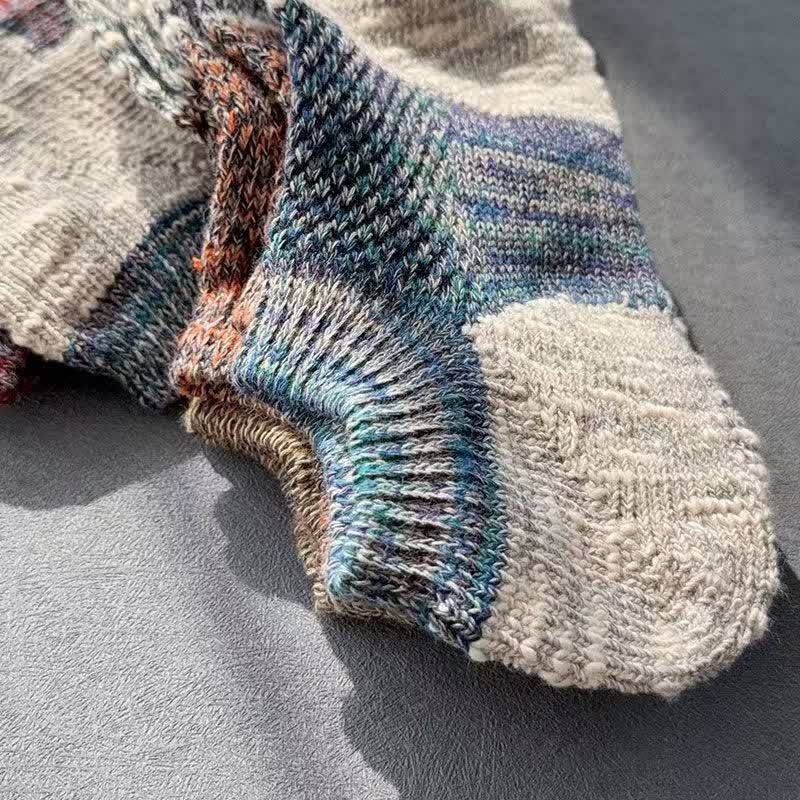 Stricksocken im Retro-Stil (5 Paar)