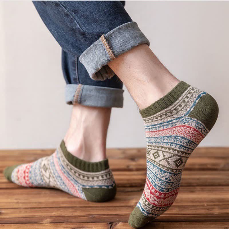 Füßlinge im Retro-Ethno-Stil (5 Paar)