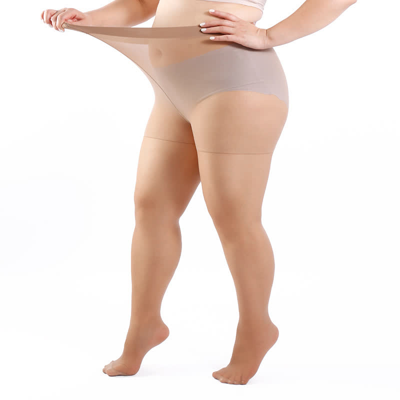 Einfarbige Strumpfhosen in Übergröße (3 Paar)