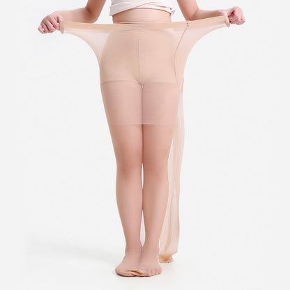 Einfarbige Strumpfhosen in Übergröße (3 Paar) - Nackt - 4XL - image 20