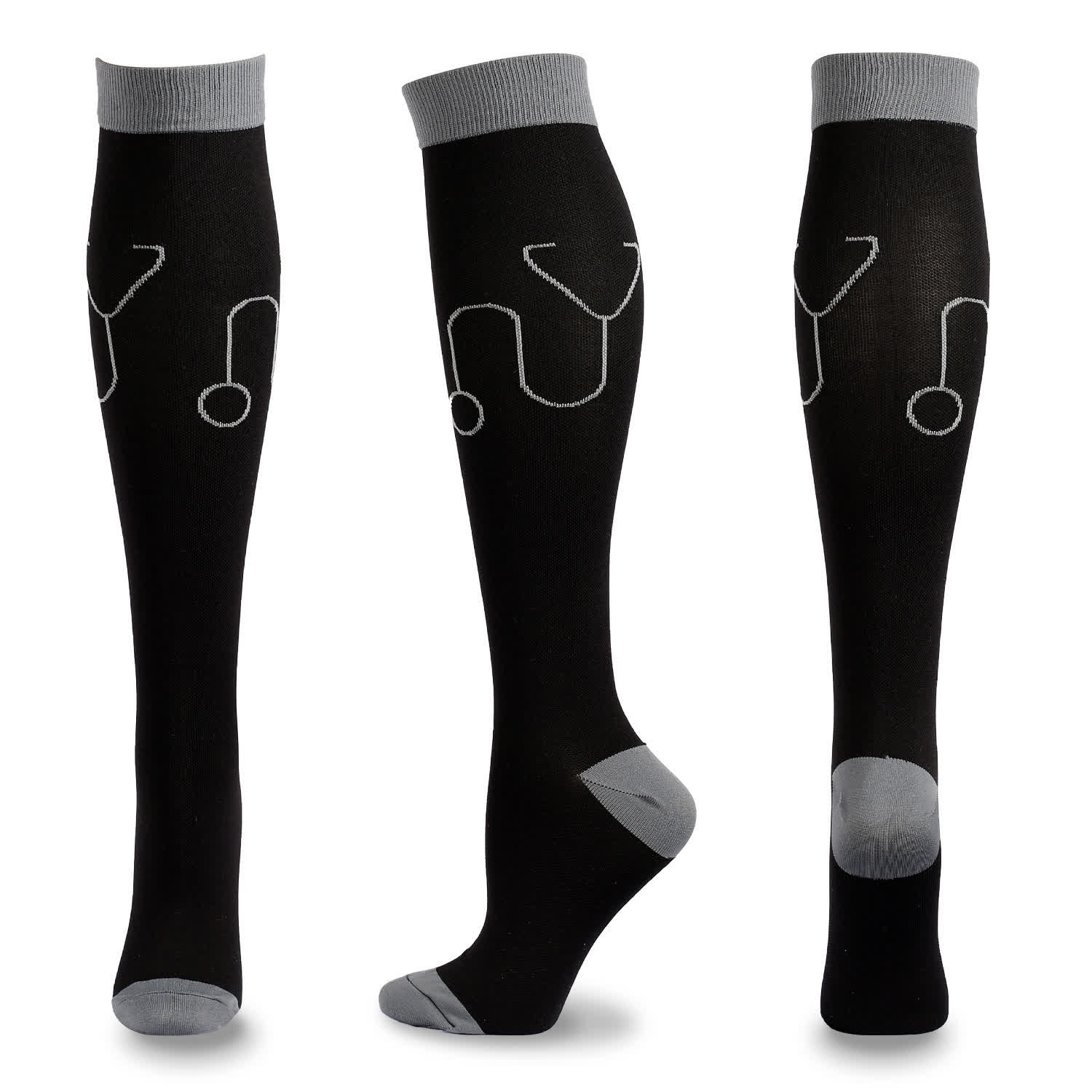 Kompressionsstrümpfe mit medizinischem Musterdruck (5 Paar) - D - L/XL - image 10