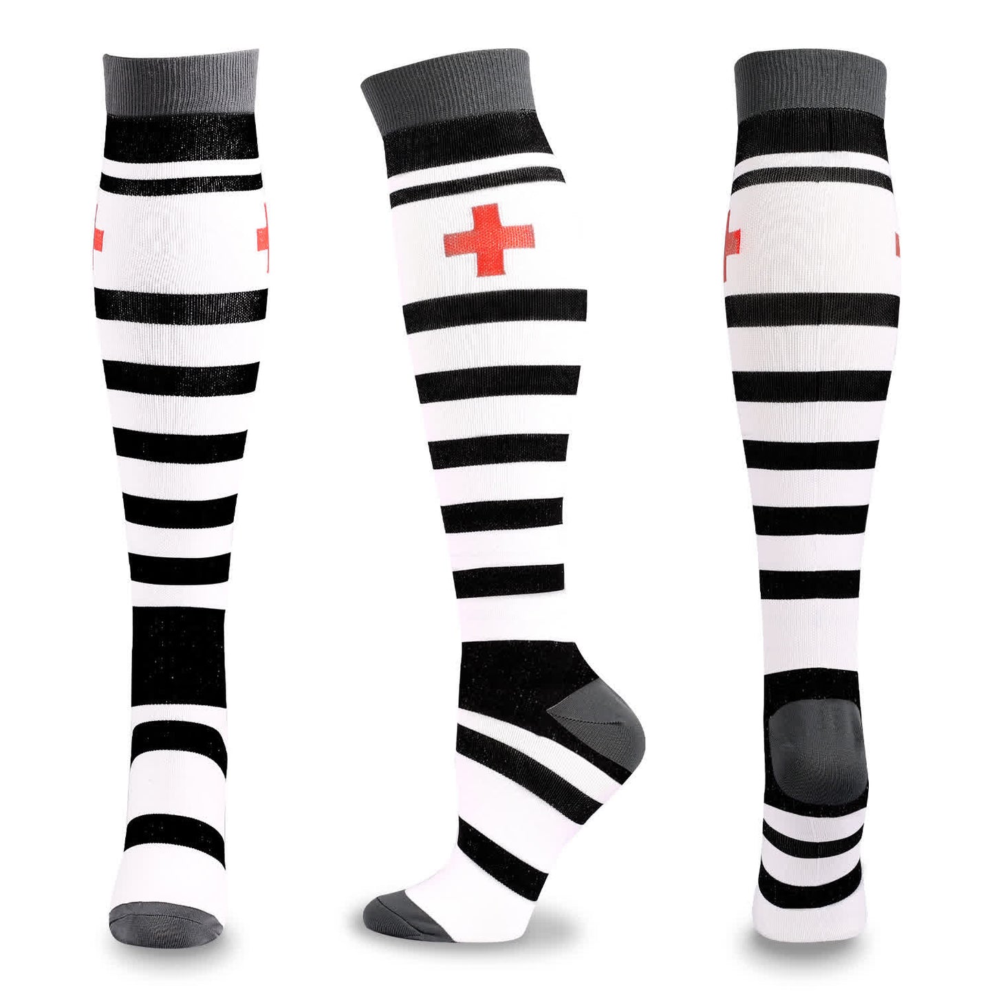 Kompressionsstrümpfe mit medizinischem Musterdruck (5 Paar) - B - L/XL - image 8