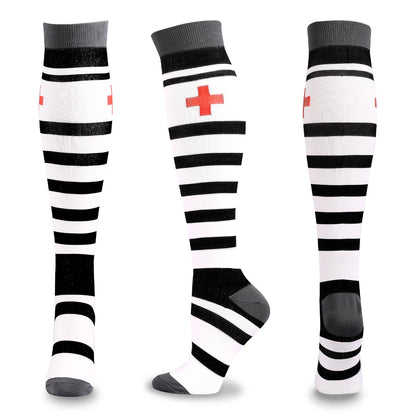 Kompressionsstrümpfe mit medizinischem Musterdruck (5 Paar) - B - L/XL - image 8