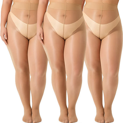 Glänzende, transparente Strumpfhosen (3 Paar)