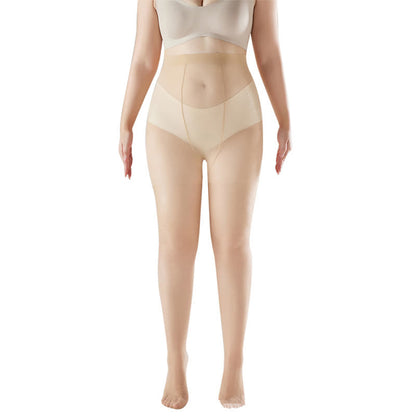 Ultradünne, transparente Strumpfhosen mit hoher Taille, die nicht hängen bleiben (2 Paar) - Nackt - XL - image 7