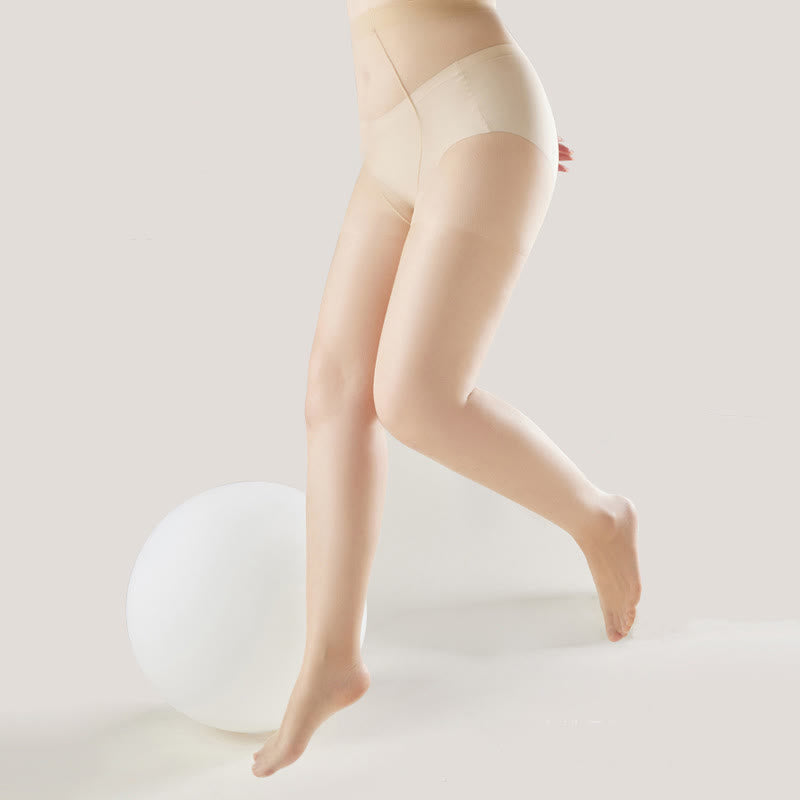 Ultradünne, transparente Strumpfhosen mit hoher Taille, die nicht hängen bleiben (2 Paar)