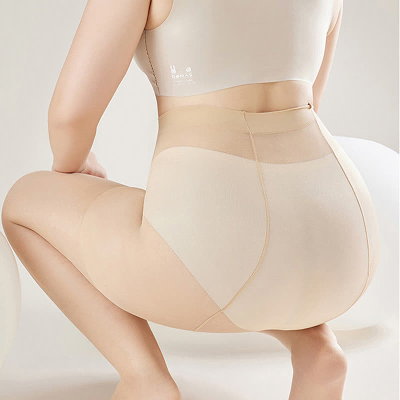 Ultradünne, transparente Strumpfhosen mit hoher Taille, die nicht hängen bleiben (2 Paar)