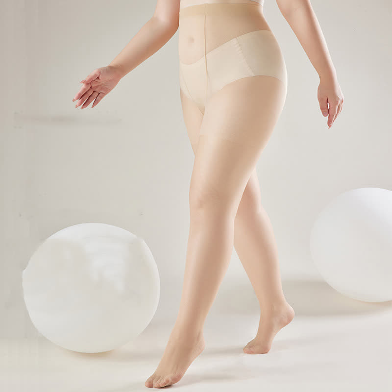 Ultradünne, transparente Strumpfhosen mit hoher Taille, die nicht hängen bleiben (2 Paar) - image 1